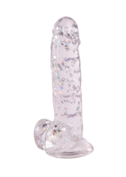 Silver Star Glitter Dildo image number 0.0